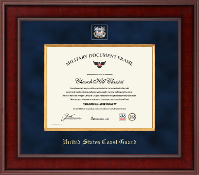 United States Coast Guard certificate frame - Presidential Masterpiece Certificate Frame in Jefferson