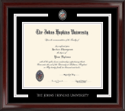 Johns Hopkins University diploma frame - Showcase Edition Diploma Frame in Encore
