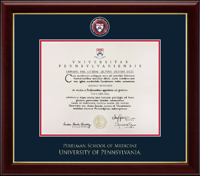 University of Pennsylvania diploma frame - Masterpiece Medallion Diploma Frame in Gallery