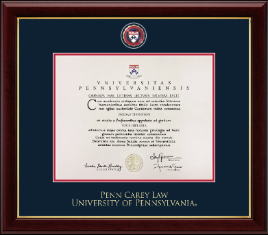 University of Pennsylvania diploma frame - Masterpiece Medallion Diploma Frame in Gallery