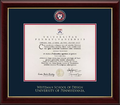 University of Pennsylvania diploma frame - Masterpiece Medallion Diploma Frame in Gallery