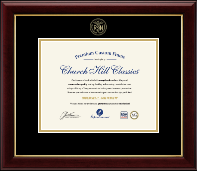 Registered Nurse Certificate Frames and Gifts certificate frame - Embossed Registered Nurse Certificate Frame in Gallery