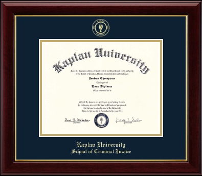 Kaplan University diploma frame - Gold Embossed Diploma Frame in Gallery
