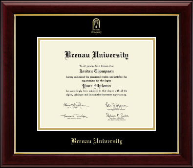 Brenau University diploma frame - Gold Embossed Diploma Frame in Gallery