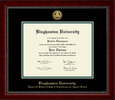 Binghamton University diploma frame - Gold Engraved Medallion Diploma Frame in Sutton