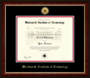 Wentworth Institute of Technology Gold Engraved Medallion Diploma Frame in Murano