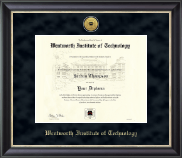 Wentworth Institute of Technology Gold Engraved Medallion Diploma Frame in Noir