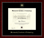 Wentworth Institute of Technology Gold Embossed Diploma Frame in Sutton