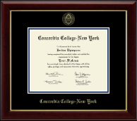 Concordia College New York Gold Embossed Diploma Frame in Gallery