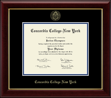 Concordia College New York diploma frame - Gold Embossed Diploma Frame in Gallery