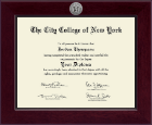 The City College of New York Century Silver Engraved Diploma Frame in Cordova