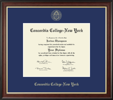 Concordia College New York diploma frame - Gold Embossed Diploma Frame in Studio Gold