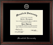 Mansfield University of Pennsylvania Silver Embossed Diploma Frame in Studio