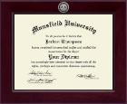 Mansfield University of Pennsylvania Century Silver Engraved Diploma Frame in Cordova