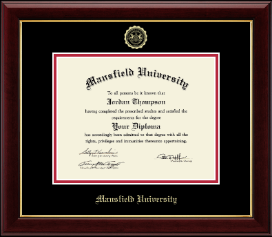 Mansfield University of Pennsylvania diploma frame - Gold Embossed Diploma Frame in Gallery