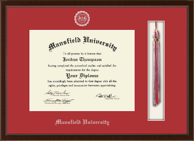 Mansfield University of Pennsylvania diploma frame - Tassel & Cord Diploma Frame in Delta