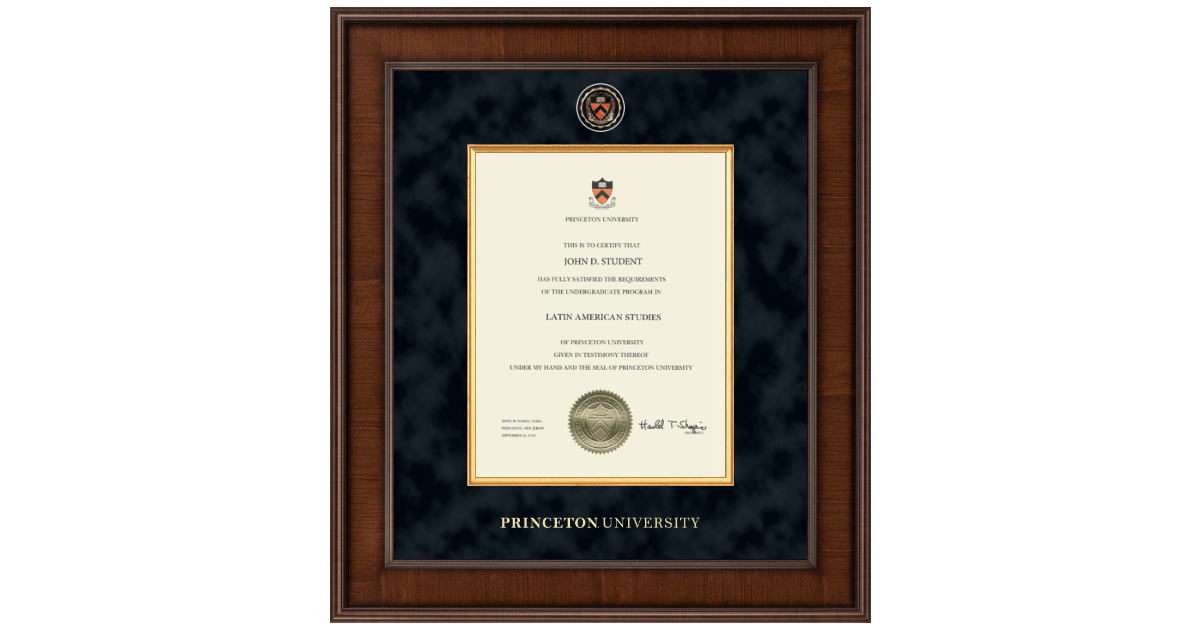 Princeton Certificate Frames Diploma Frames Church Hill Classics