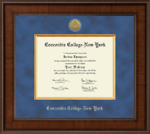 Concordia College New York Presidential Gold Engraved Diploma Frame in Madison