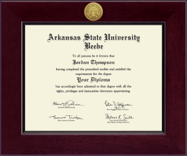 Arkansas State University Beebe diploma frame - Century Gold Engraved Diploma Frame in Cordova