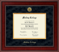 Molloy College Presidential Gold Engraved Diploma Frame in Jefferson