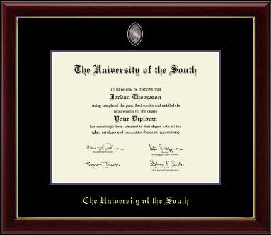 The University of the South diploma frame - Masterpiece Medallion Diploma Frame in Gallery