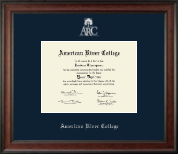 American River College Silver Embossed Diploma Frame in Studio