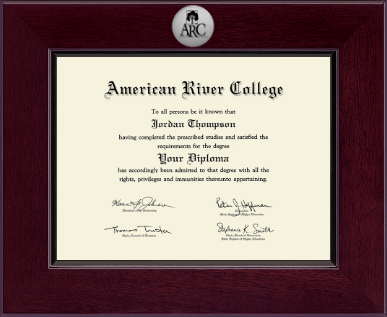 American River College diploma frame - Century Silver Engraved Diploma Frame in Cordova
