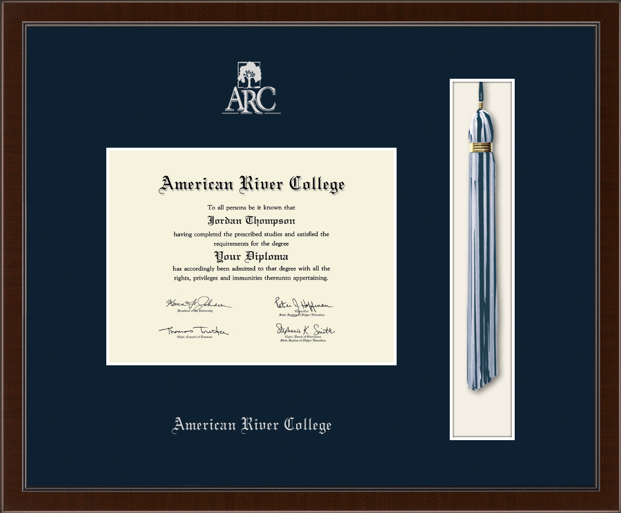 American River College Tassel Edition Diploma Frame in Delta Item 259147
