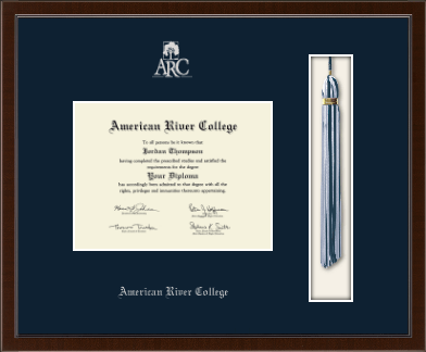 American River College diploma frame - Tassel & Cord Diploma Frame in Delta