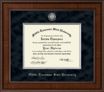 Middle Tennessee State University Presidential Silver Engraved Diploma Frame in Madison