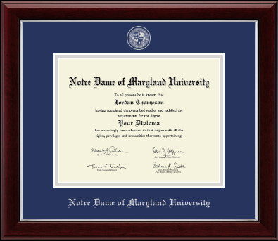 Notre Dame of Maryland University diploma frame - Masterpiece Medallion Diploma Frame in Gallery Silver
