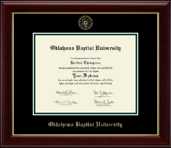 Oklahoma Baptist University diploma frame - Gold Embossed Diploma Frame in Gallery