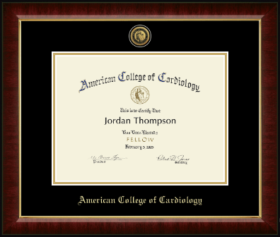 American College of Cardiology certificate frame - Gold Engraved Medallion Certificate Frame in Murano