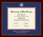 University of West Georgia diploma frame - Silver Engraved Medallion Diploma Frame in Sutton