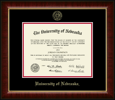 University of Nebraska diploma frame - Gold Embossed Diploma Frame in Murano