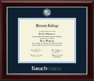 Baruch College Masterpiece Medallion Diploma Frame in Gallery Silver