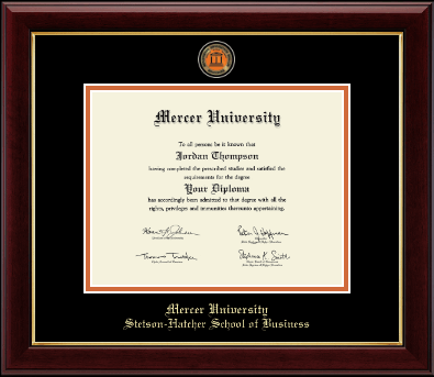 Mercer University diploma frame - Masterpiece Medallion Diploma Frame in Gallery