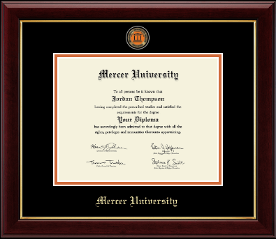 Mercer University diploma frame - Masterpiece Medallion Diploma Frame in Gallery
