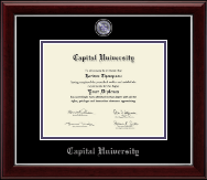 Capital University Masterpiece Medallion Diploma Frame in Gallery Silver