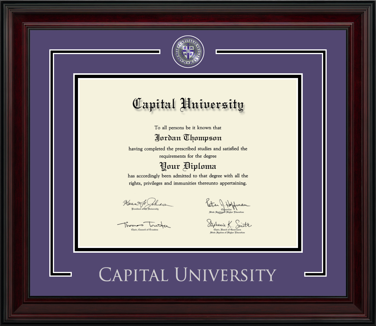 Capital University Showcase Edition Diploma Frame in Encore - Item ...