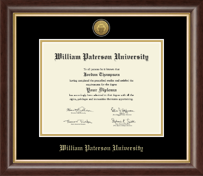 William Paterson University diploma frame - Gold Engraved Medallion Diploma Frame in Hampshire