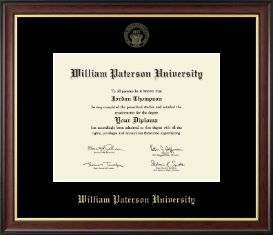 William Paterson University diploma frame - Gold Embossed Diploma Frame in Studio Gold