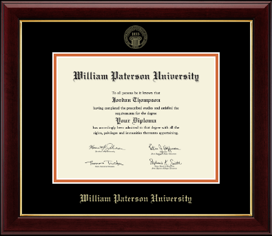 William Paterson University diploma frame - Gold Embossed Diploma Frame in Gallery