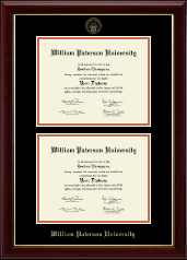 William Paterson University Double Diploma Frame in Gallery