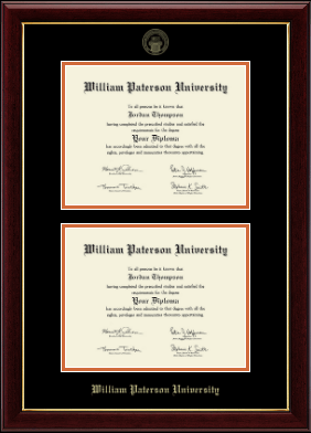 William Paterson University diploma frame - Double Diploma Frame in Gallery