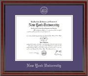 New York University diploma frame - Silver Embossed Diploma Frame in Fidelitas