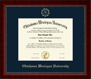 Oklahoma Wesleyan University diploma frame - Gold Embossed Diploma Frame in Sutton