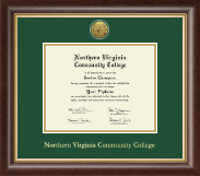 Northern Virginia Community College Gold Engraved Medallion Diploma Frame in Hampshire