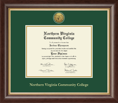 Northern Virginia Community College diploma frame - Gold Engraved Medallion Diploma Frame in Hampshire