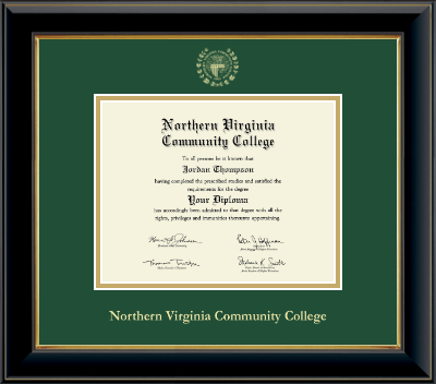 Northern Virginia Community College diploma frame - Gold Embossed Diploma Frame in Onyx Gold
